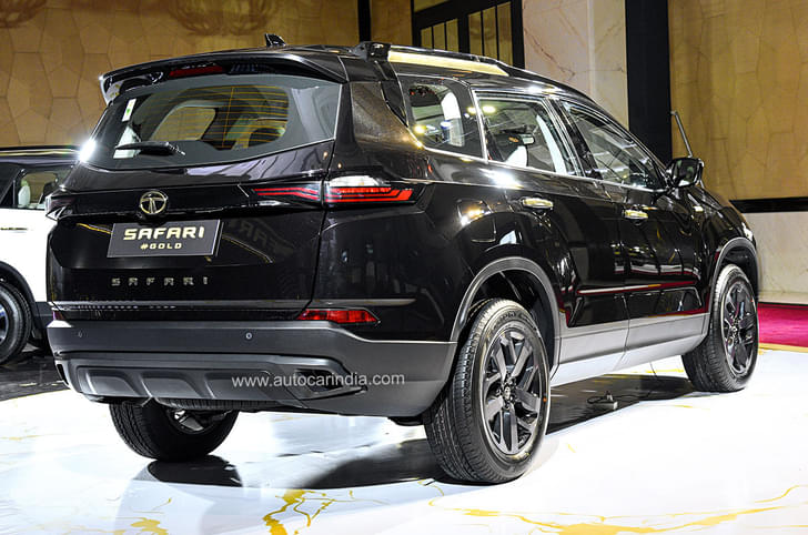 Tata Safari The Safari Gold edition is available in two colours - White Gold and Black Gold.